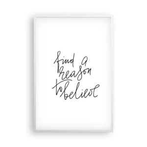 Poster în ramă albă - Este posibil - 61x91 cm