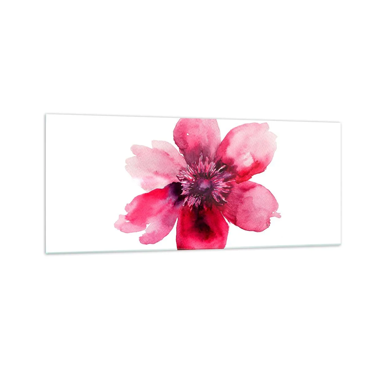 Tablou pe sticlă - Sărut parfumat de carmin - 100x40 cm