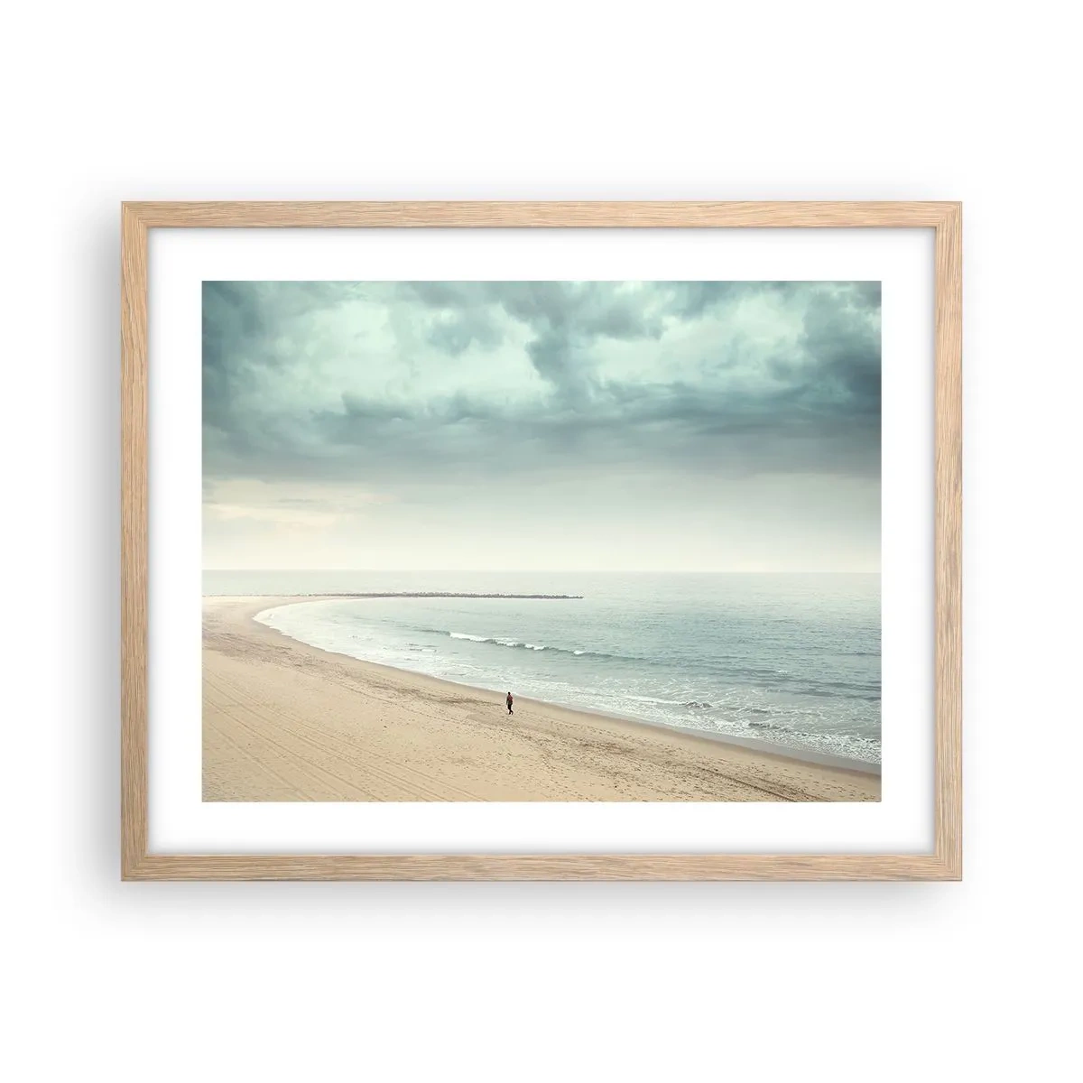 Poster în ramă de stejar deschis - Căutând liniștea - 50x40 cm