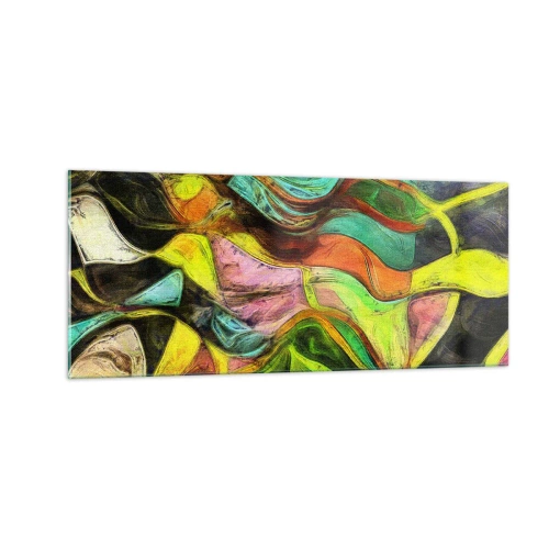 Tablou pe sticlă - Mișcarea este viață - 100x40 cm