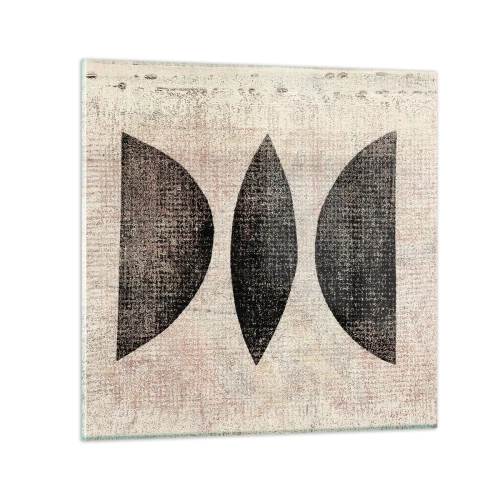 Tablou pe sticlă - Abstracție etnică - 30x30 cm