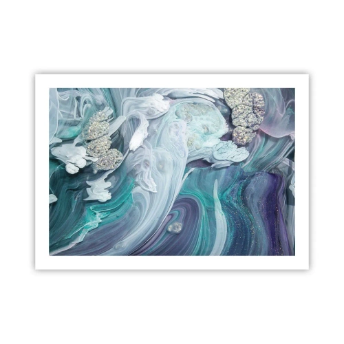 Poster - Râuri de albastru - 70x50 cm