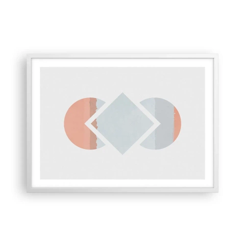 Poster în ramă albă - Situația este clară - 70x50 cm