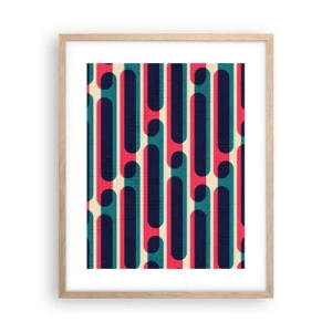 Poster în ramă de stejar deschis - Înăuntru și înainte - 40x50 cm