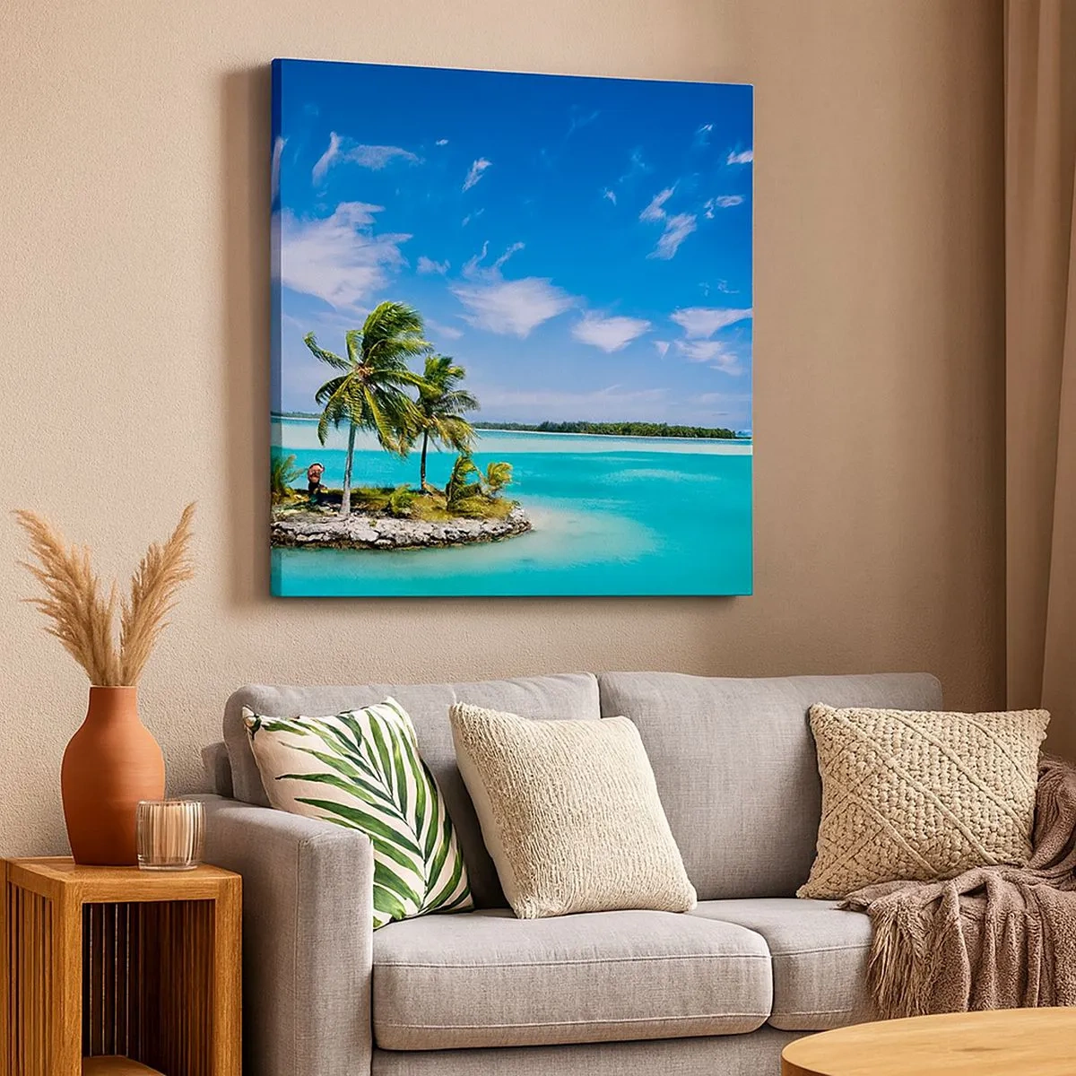 Tablou pe pânză - Paradisul pe pământ - 30x30 cm