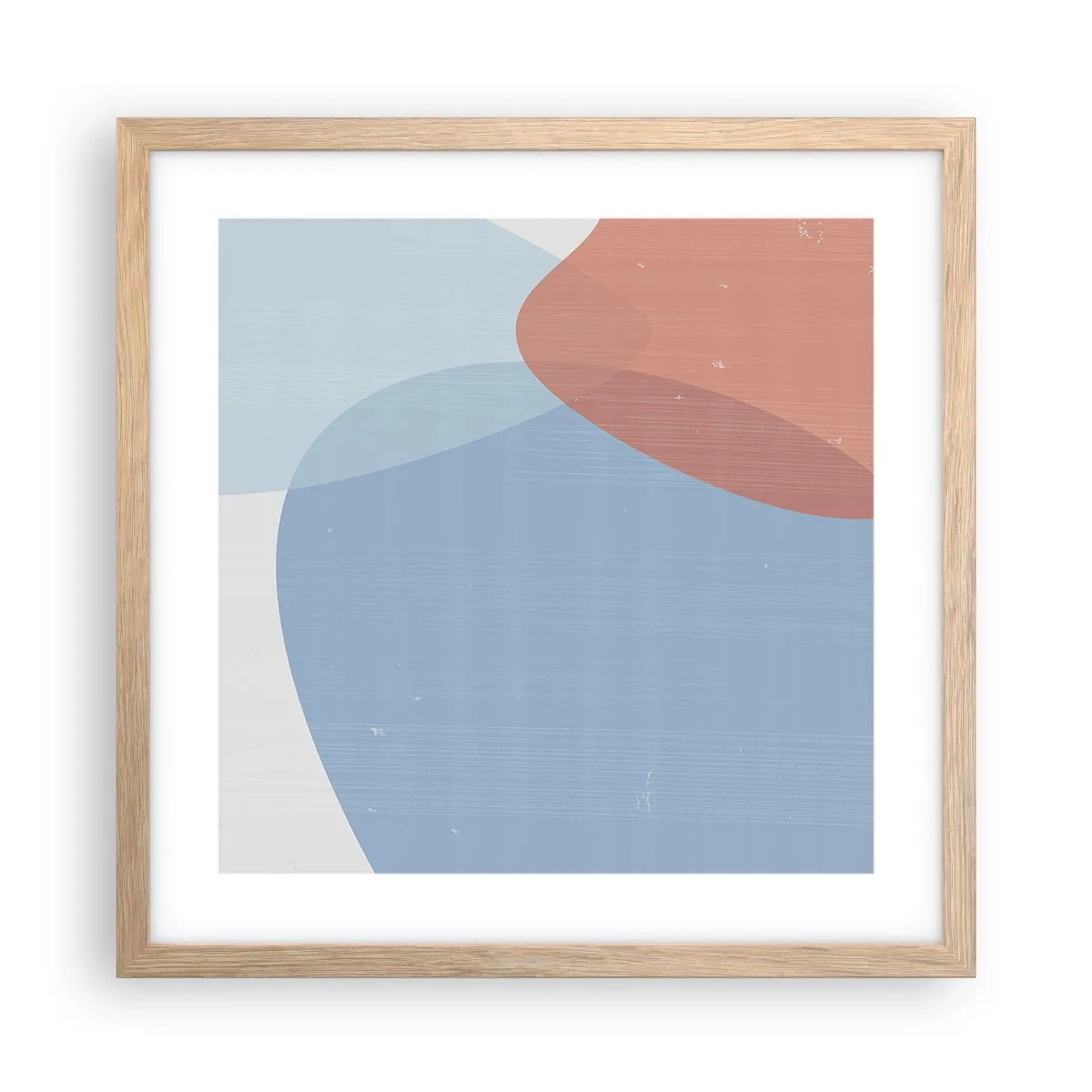 Poster în ramă de stejar deschis - Relații pastelate - 40x40 cm