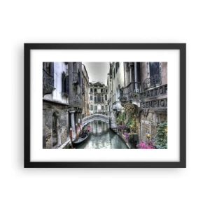 Poster în ramă neagră - Timp de secole în reverie tăcută - 40x30 cm