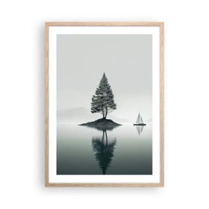 Poster în ramă de stejar deschis - Visând cu ochii deschiși - 50x70 cm