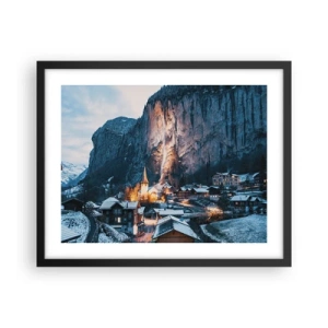 Poster în ramă neagră - Spiritul luminos al iernii - 50x40 cm