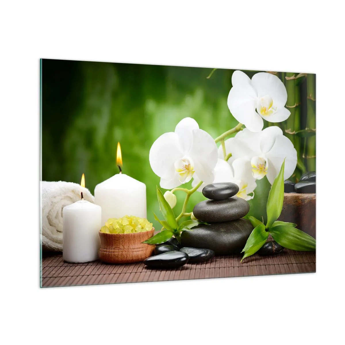 Tablou pe sticlă - Fragrant, floral, atingere delicată - 100x70 cm