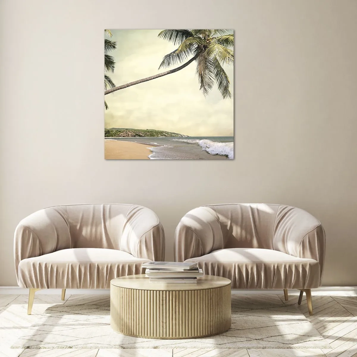 Tablou pe sticlă - Vis tropical - 60x60 cm
