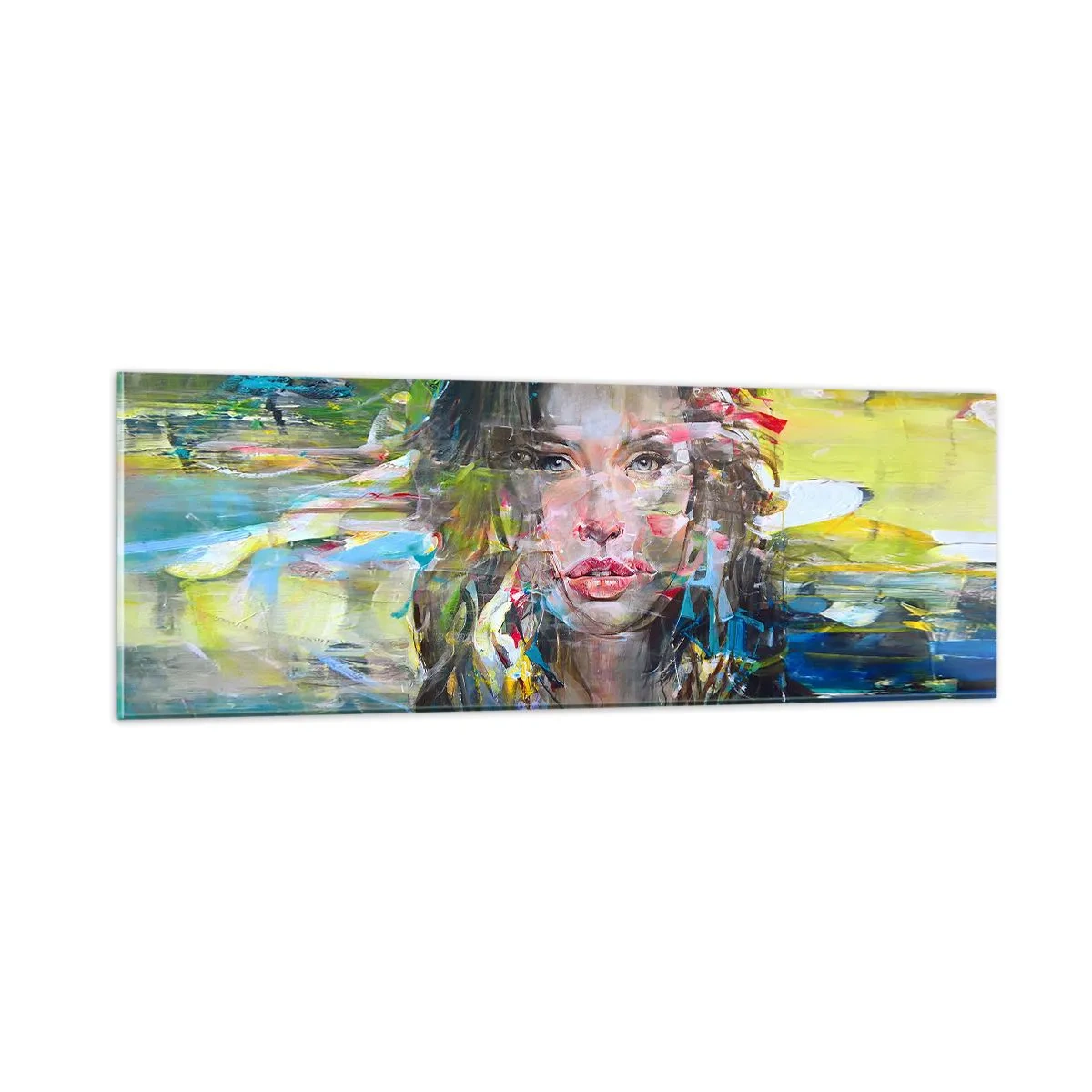 Tablou pe sticlă - În spatele cortinei de aer - 90x30 cm