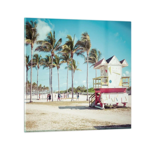 Tablou pe sticlă - O zi frumoasă te așteaptă - 40x40 cm