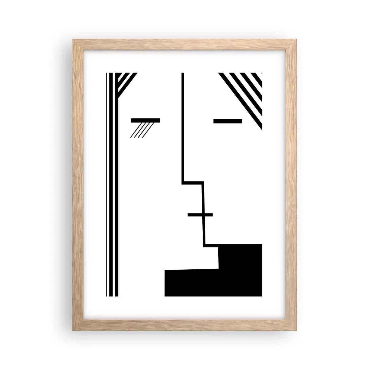 Poster în ramă de stejar deschis - Doar un sărut - 30x40 cm