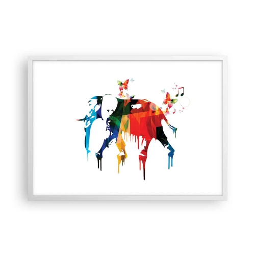 Poster în ramă albă - Toată lumea poate dansa - 70x50 cm