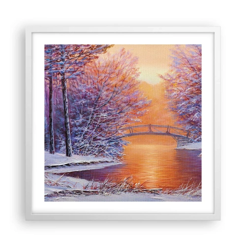 Poster în ramă albă - Hai să ne întâlnim aici - 50x50 cm