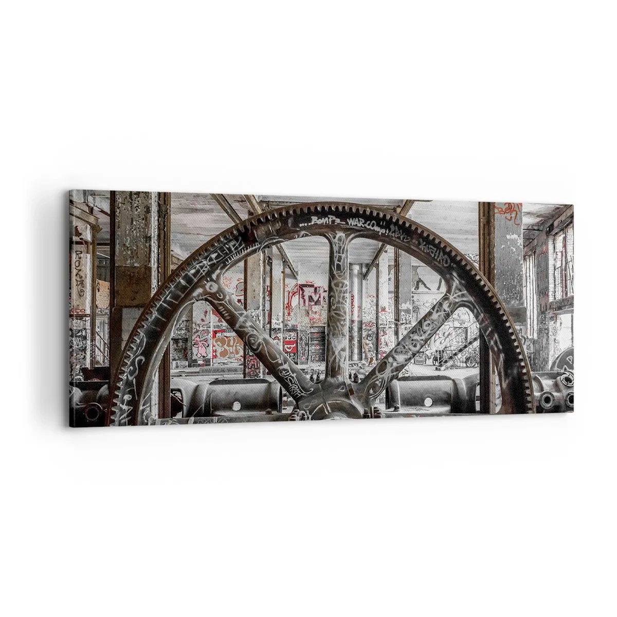 Tablou pe pânză - Viața secretă a unei fabrici - 100x40 cm