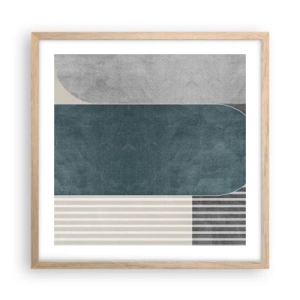 Poster în ramă de stejar deschis - Compoziție de nivel - 50x50 cm