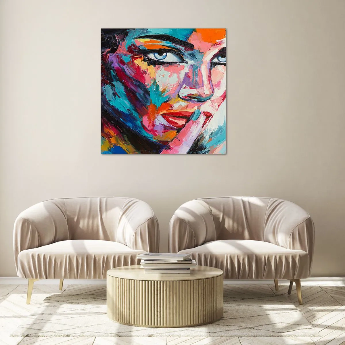 Tablou pe sticlă - Primul nostru secret - 40x40 cm