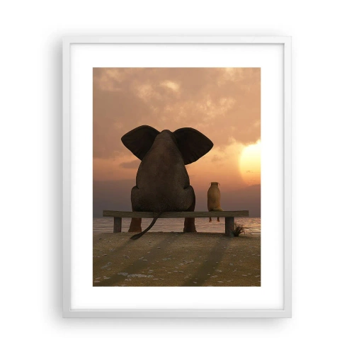 Poster în ramă albă - Este bine să tăcem împreună - 40x50 cm