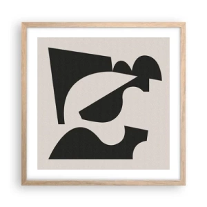Poster în ramă de stejar deschis - Pentru autoasamblare - 50x50 cm