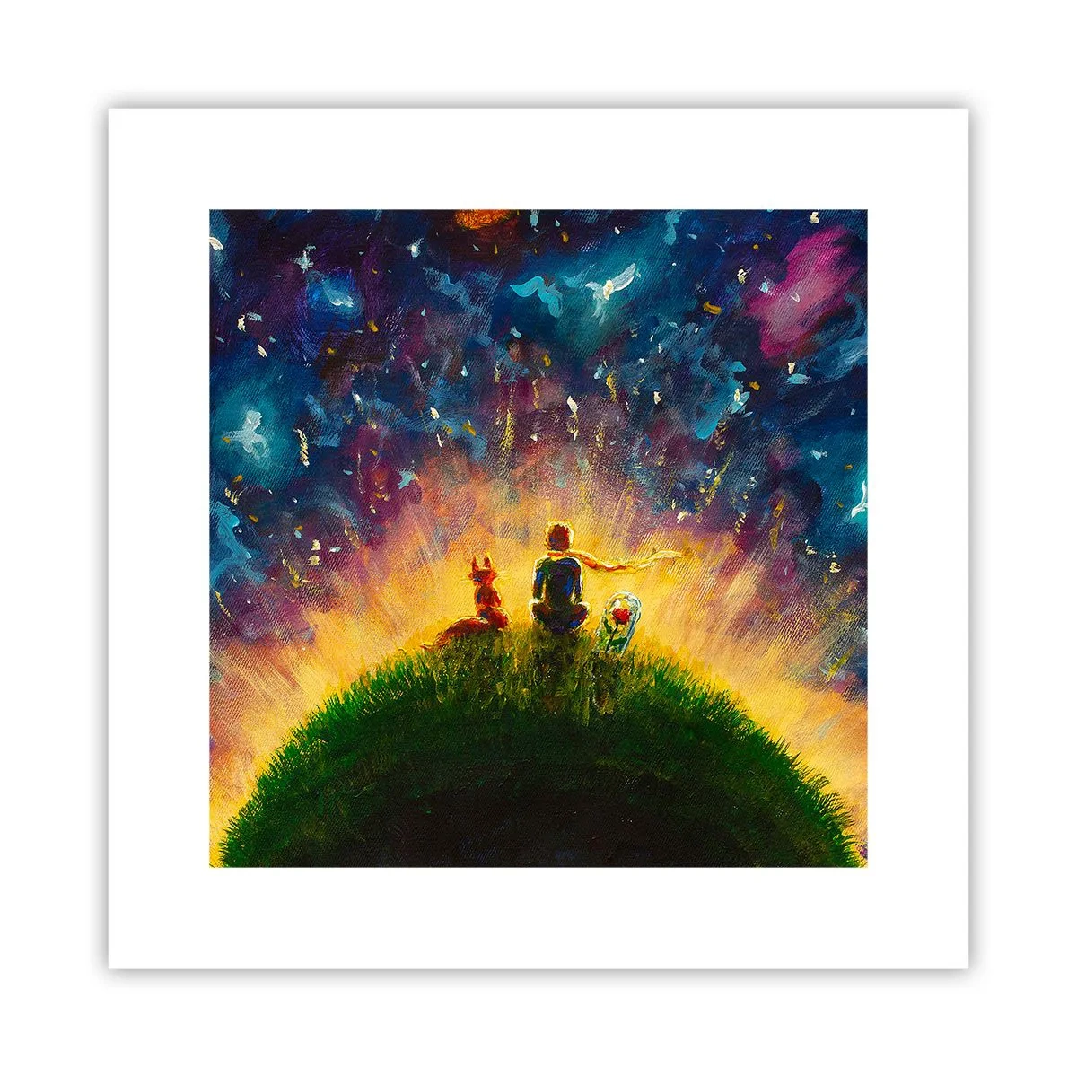 Poster - Dragoste și prietenie - întreaga lume - 30x30 cm