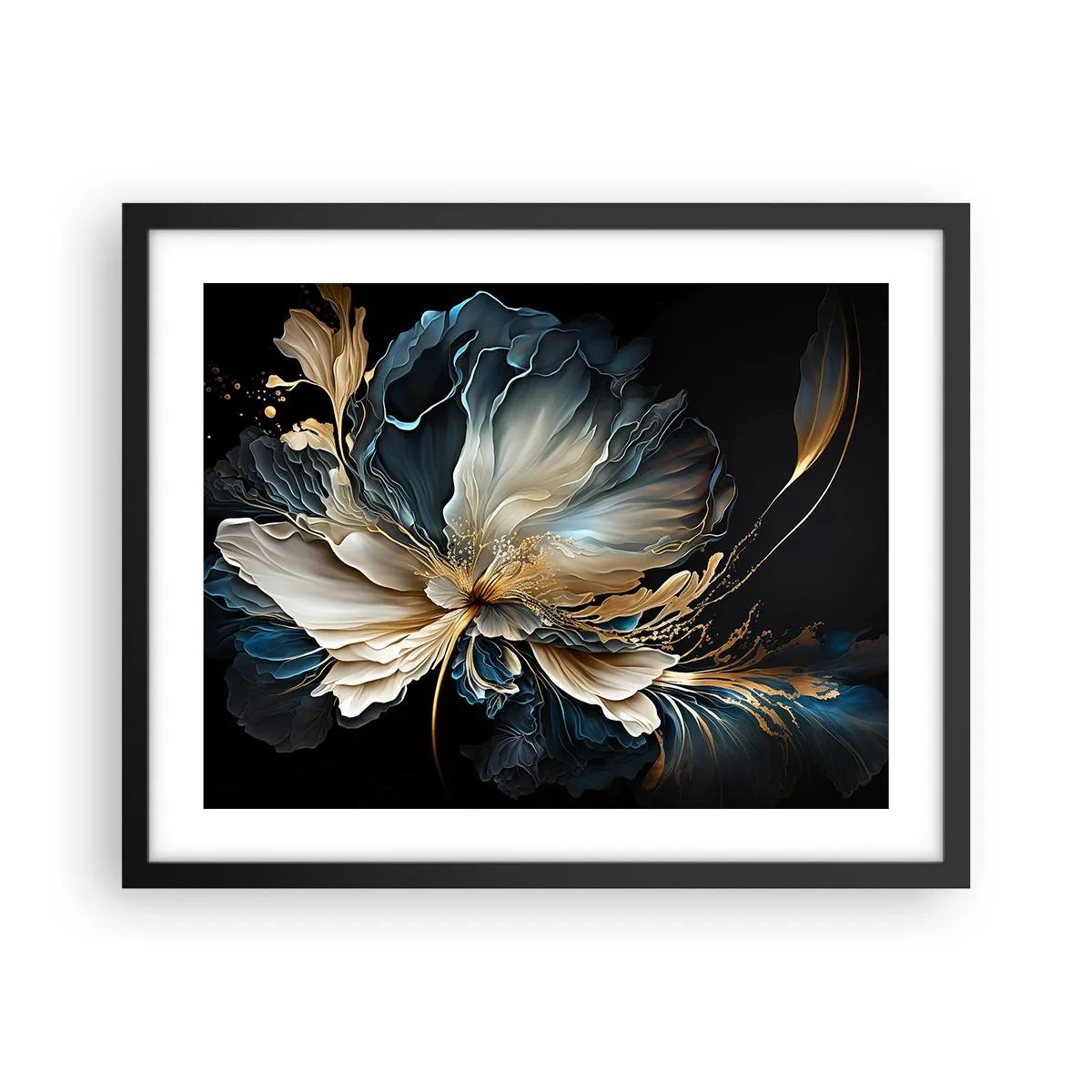 Poster în ramă neagră - Povestea unei flori de iubire - 50x40 cm
