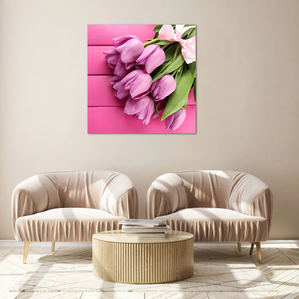 Tablou pe sticlă - Doar pentru tine - 50x50 cm