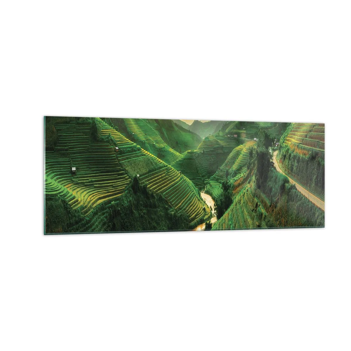 Tablou pe sticlă - Valea vietnameză - 140x50 cm
