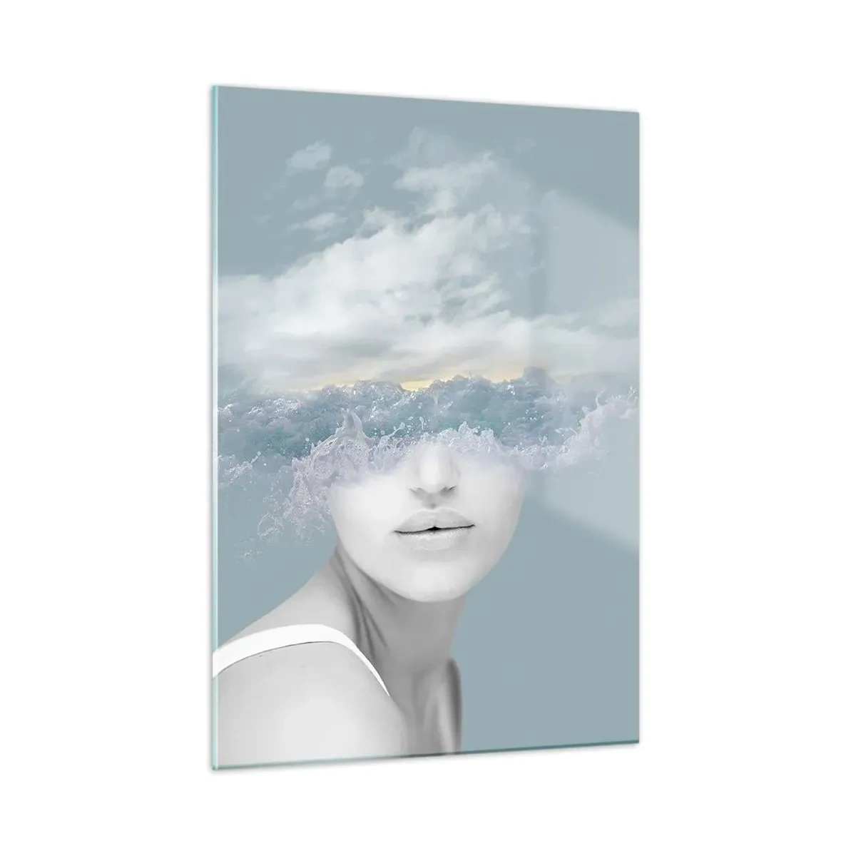 Tablou pe sticlă - Cu capul în nori - 50x70 cm