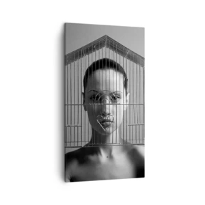 Tablou pe pânză - Un portret oarecum suprarealist - 45x80 cm