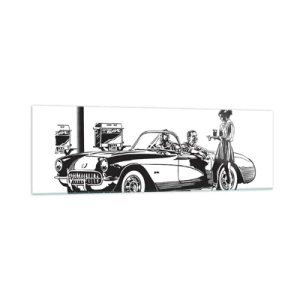 Tablou pe sticlă - 60. - America fără griji - 160x50 cm