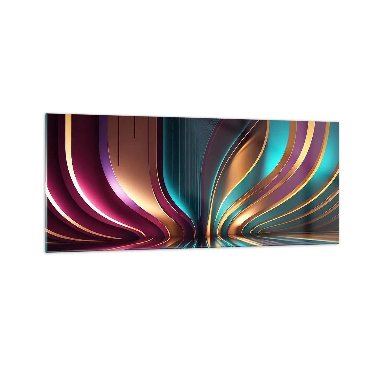 Tablou pe sticlă - Arhitectură de lumină - 100x40 cm