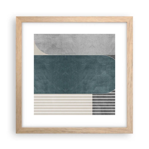 Poster în ramă de stejar deschis - Compoziție de nivel - 30x30 cm
