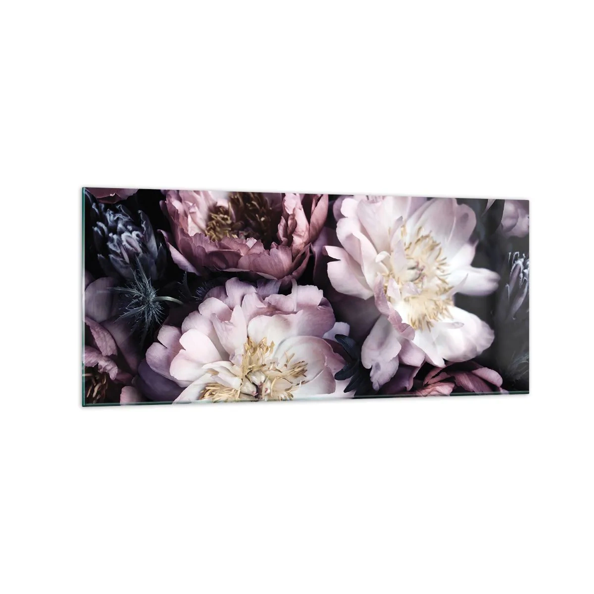 Tablou pe sticlă - Buchet în stil vechi - 120x50 cm