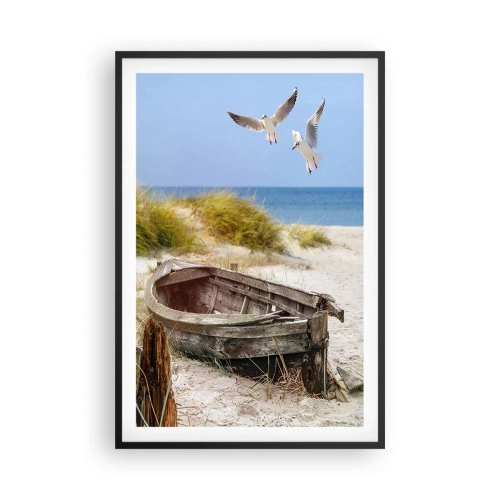 Poster în ramă neagră - Scăldate în vânt - 61x91 cm