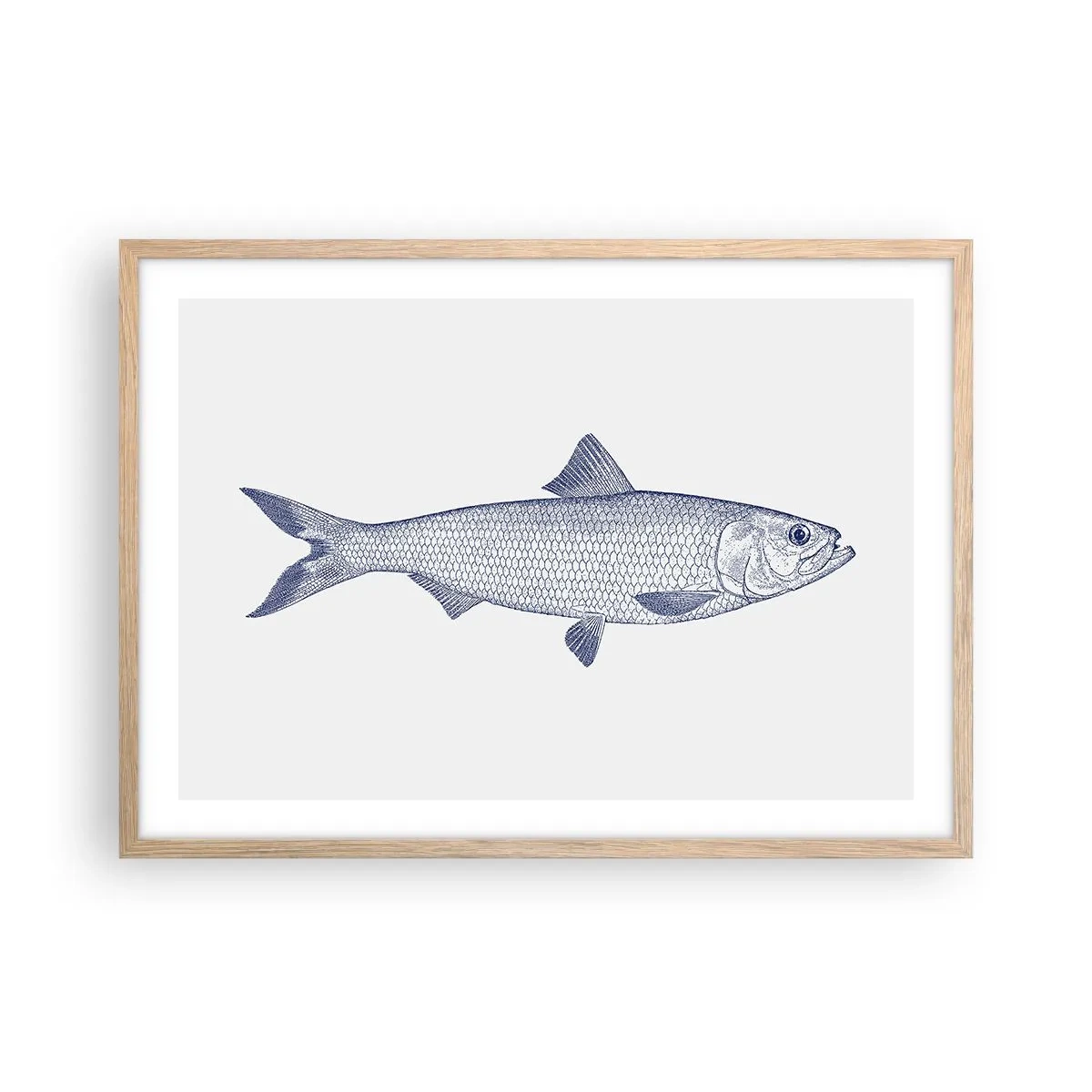 Poster în ramă de stejar deschis - Salutări din mările nordice - 70x50 cm