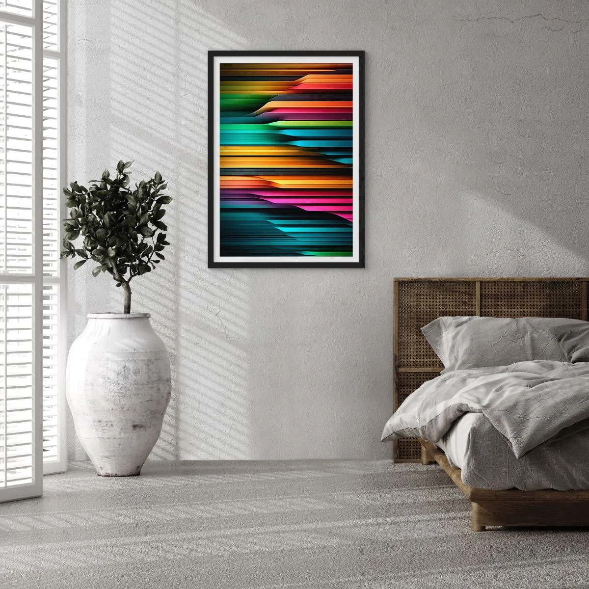 Poster în ramă neagră - Orgă de lumină - 61x91 cm