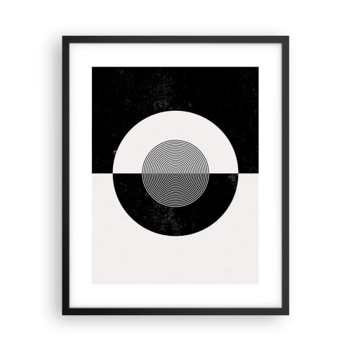 Poster în ramă neagră - Armonie în alb și negru - 40x50 cm