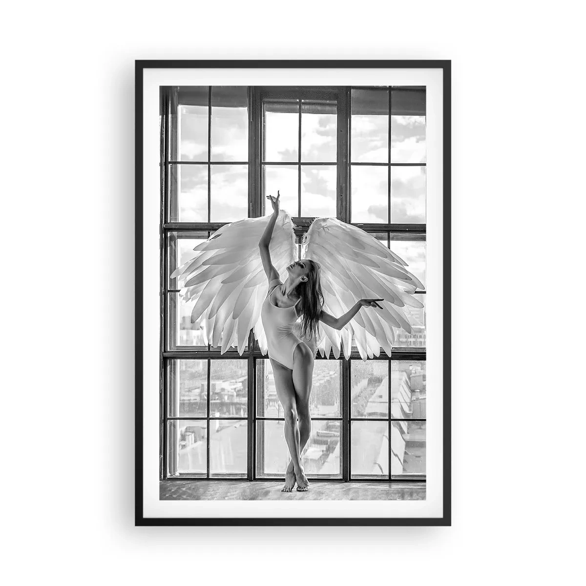 Poster în ramă neagră - Orașul îngerilor dansatori? - 61x91 cm