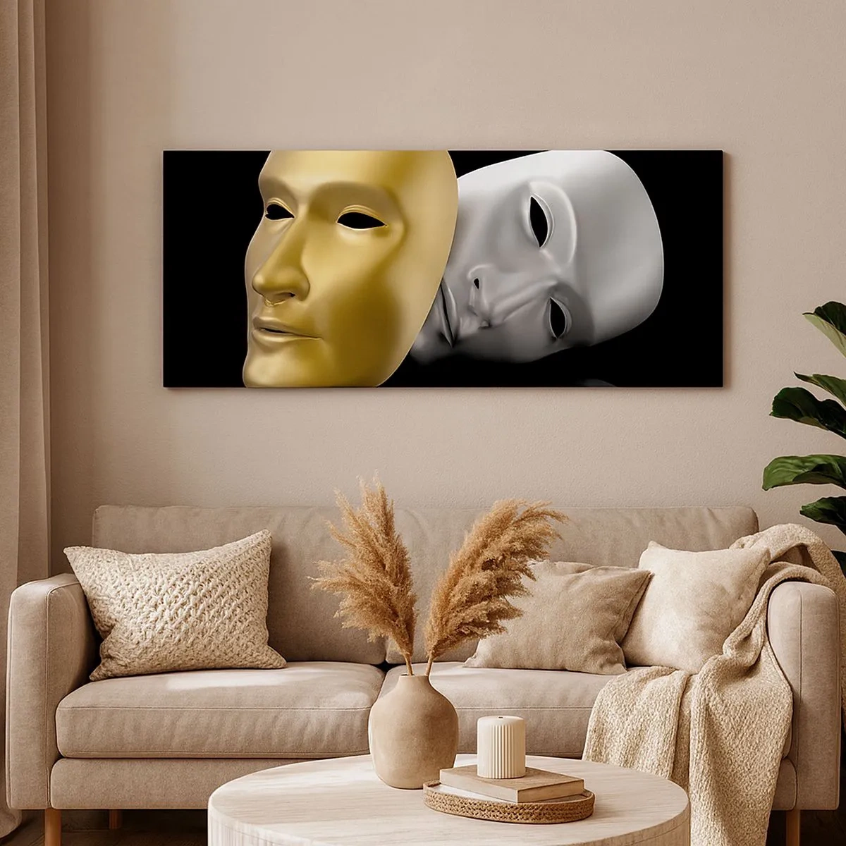 Tablou pe pânză - Viața este teatru - 100x40 cm