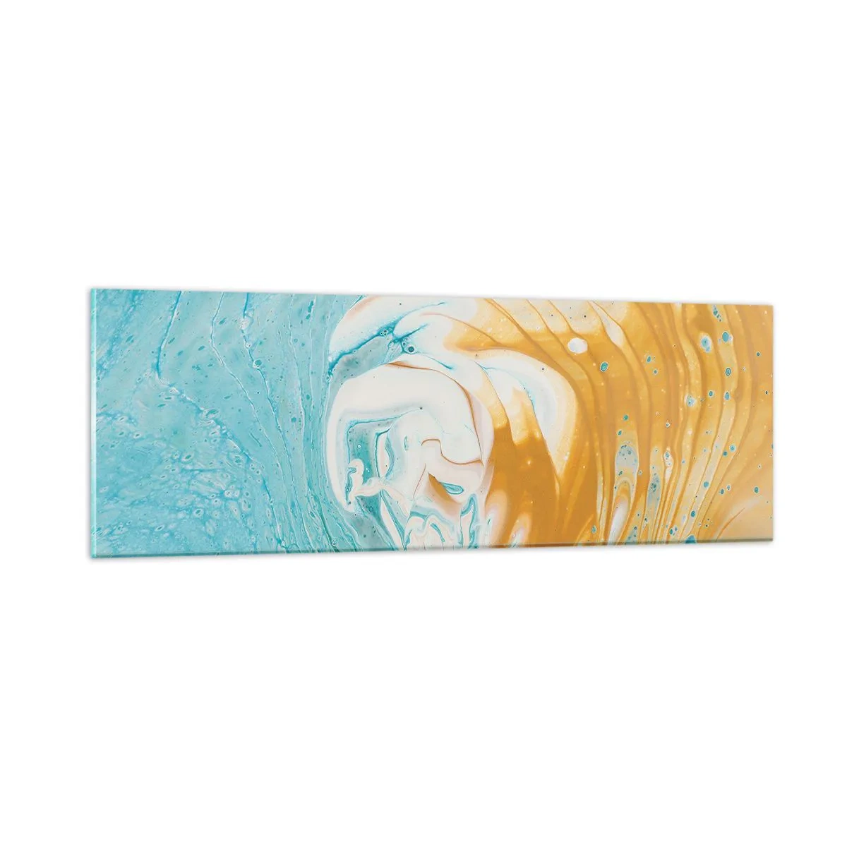 Tablou pe sticlă - Vârtej de pastel - 90x30 cm