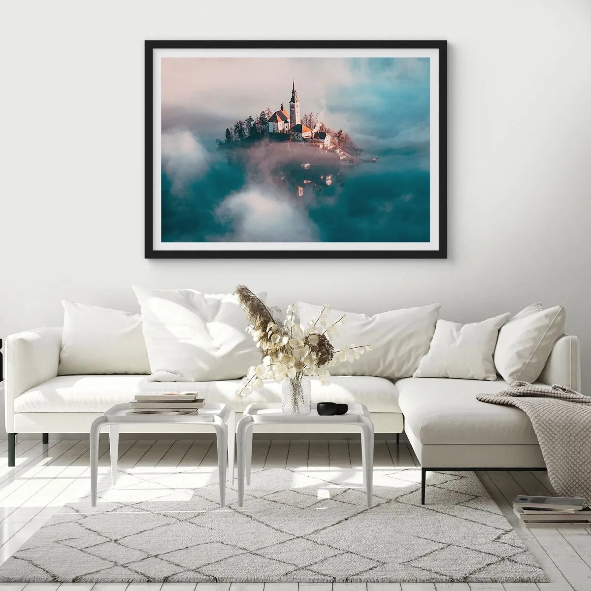 Poster în ramă neagră - Insula de vis - 40x30 cm