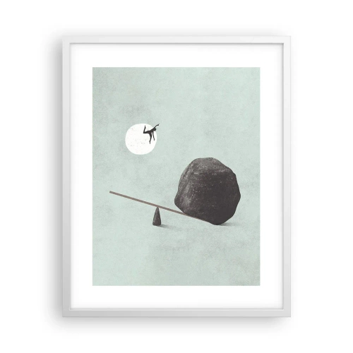 Poster în ramă albă - Visul îndeplinit - 40x50 cm