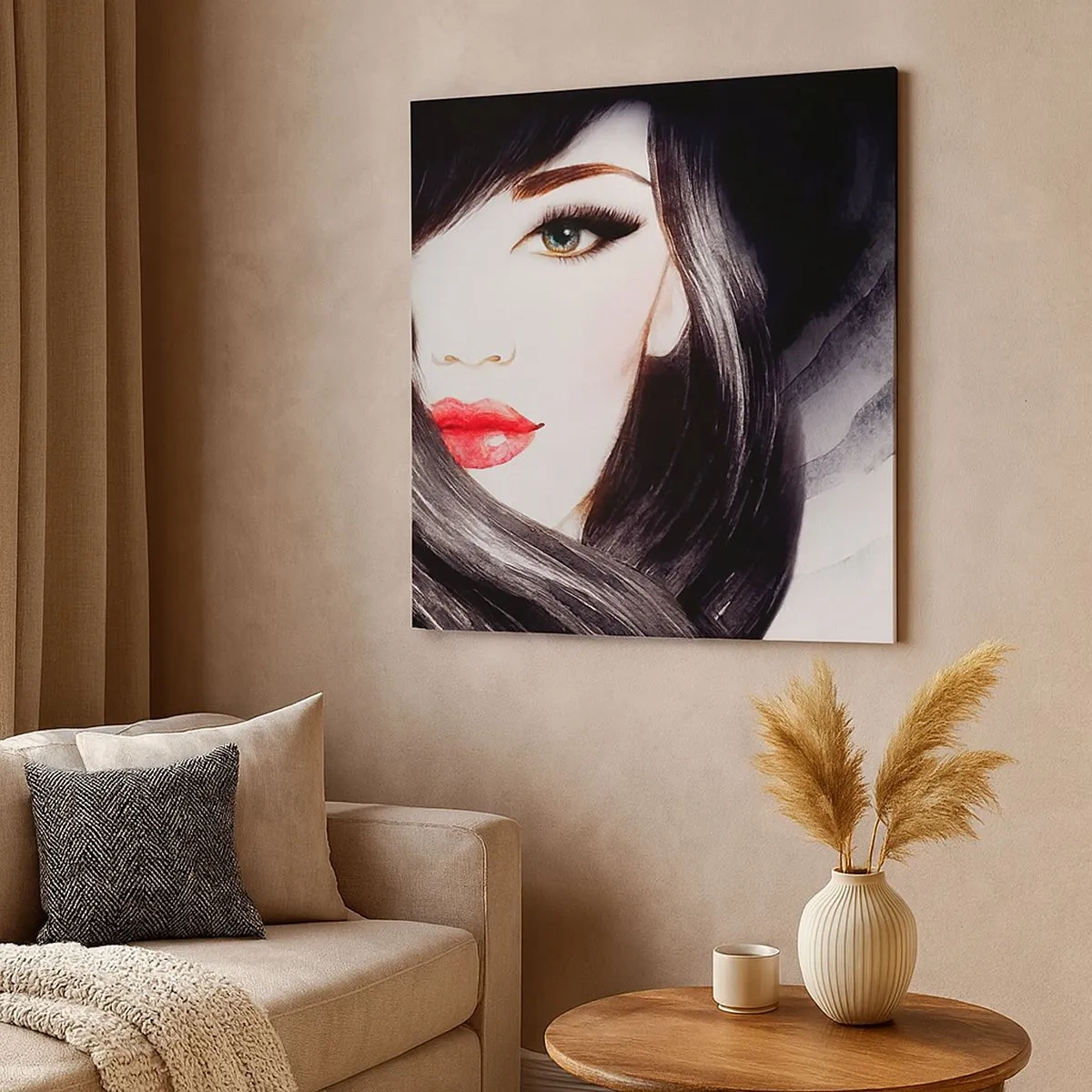 Tablou pe pânză - Privirea de safir - 30x30 cm