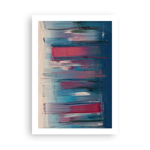 Poster - Compoziție verticală în albastru și roșu - 50x70 cm