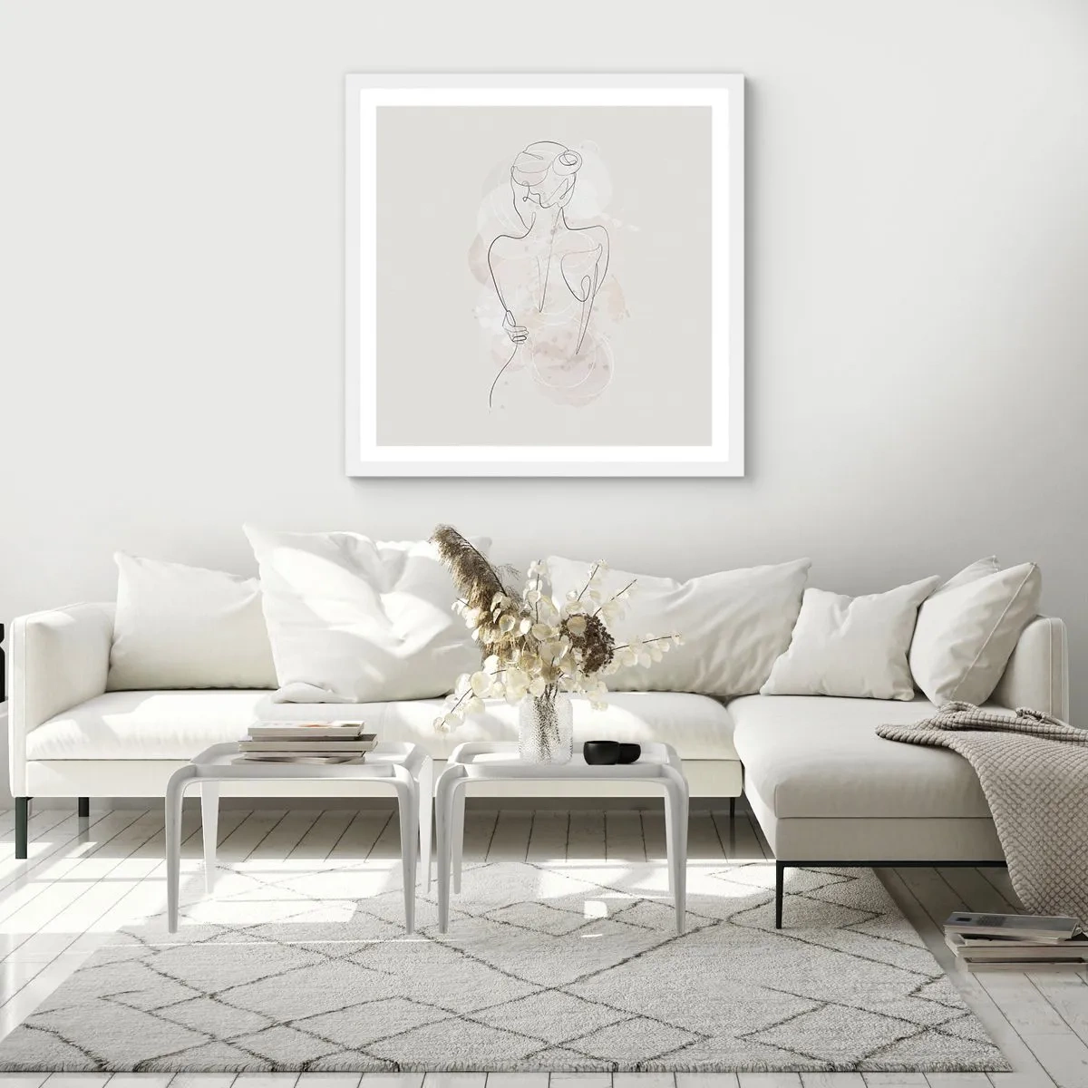 Poster în ramă albă - Ca un instrument sensibil - 60x60 cm