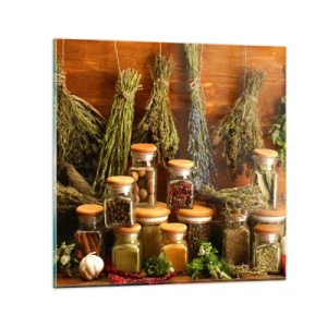 Tablou pe sticlă - Vrăjitorie de bucătărie - 30x30 cm