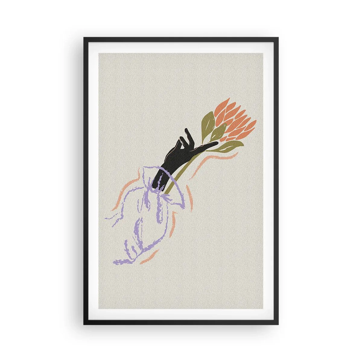 Poster în ramă neagră - Atingere surorială - 61x91 cm