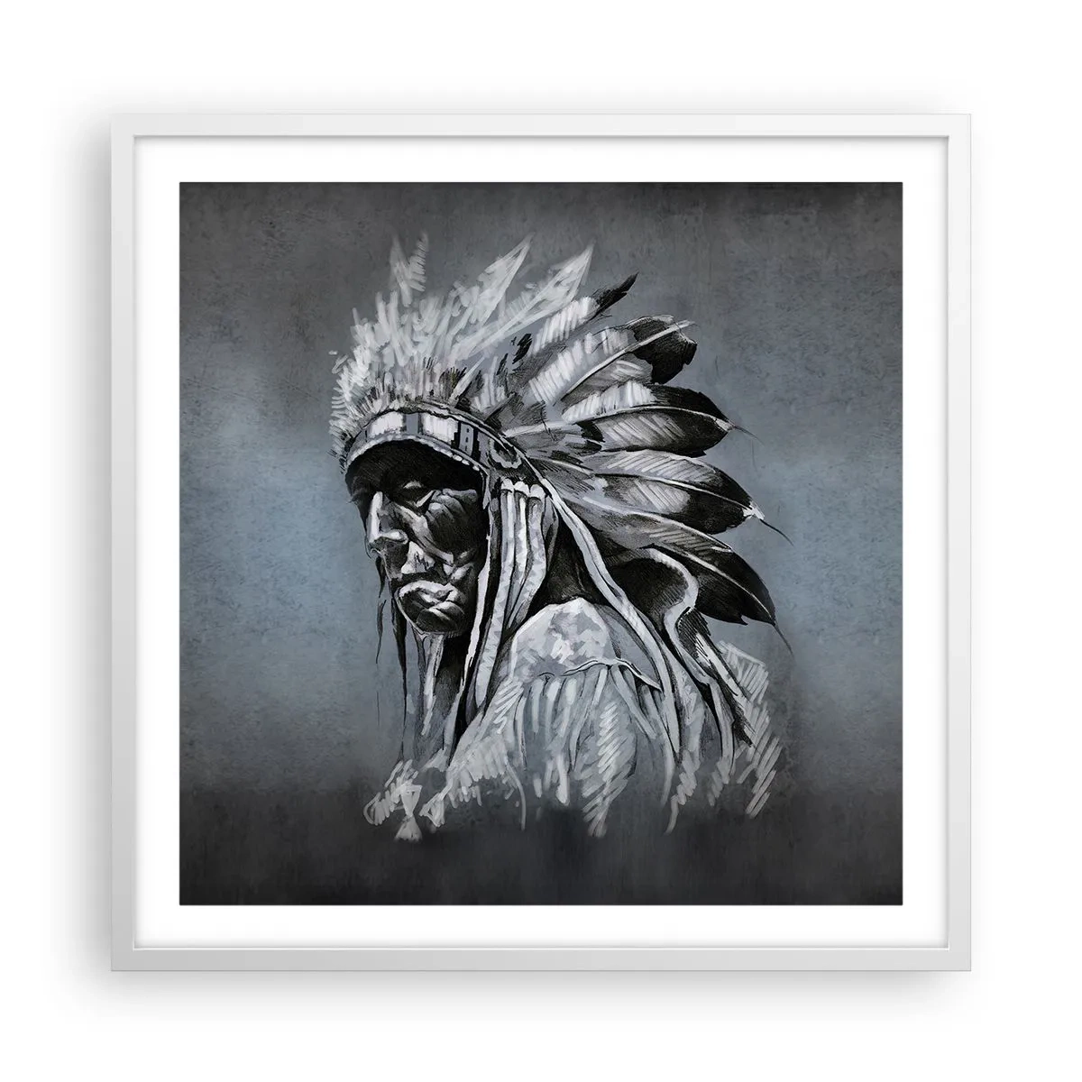 Poster în ramă albă - Înapoi la rădăcini - 60x60 cm